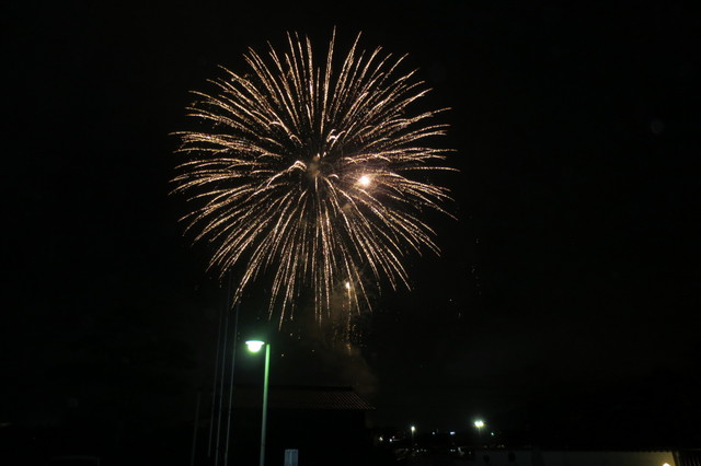 最後は、花火で